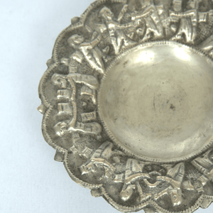 Antique Plate made of Sterling Silver With Paintings Persian Style for Tableware. - Ghatan Antique