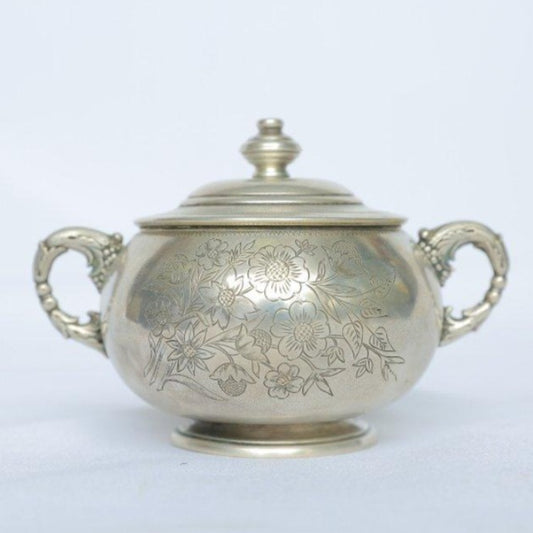 Antique Sugar Bowl Made of Sterling Silver. - Ghatan Antique