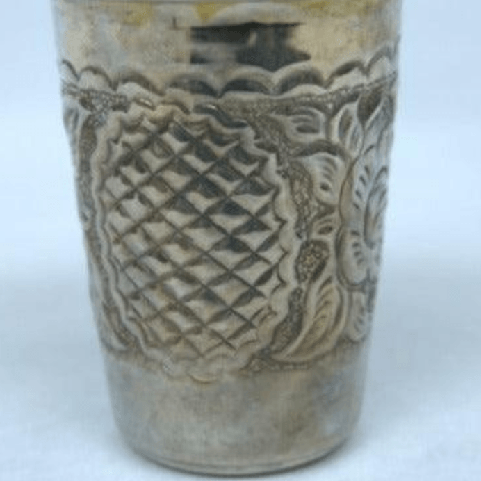 Beautiful Kiddush Cup S925 whit Paintings and Engravings. - Ghatan Antique