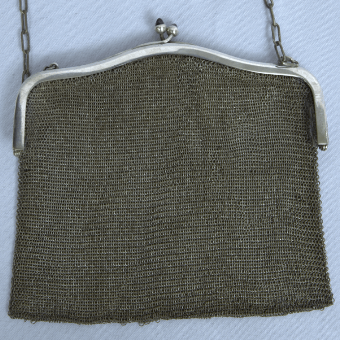 elegant antique evening mesh purse made of sterling silver bag oriental style unique ghatan antique 2