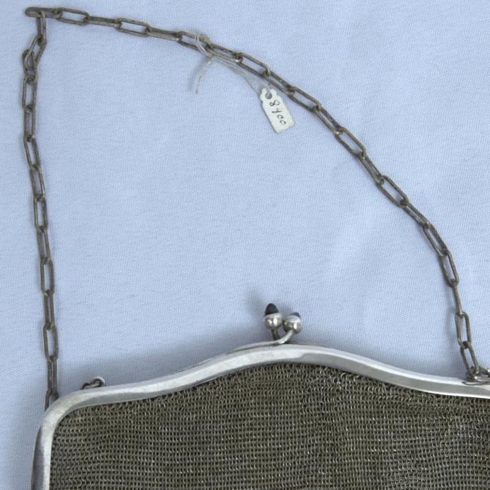 Elegant Antique Evening Mesh Purse made of Sterling Silver Bag
