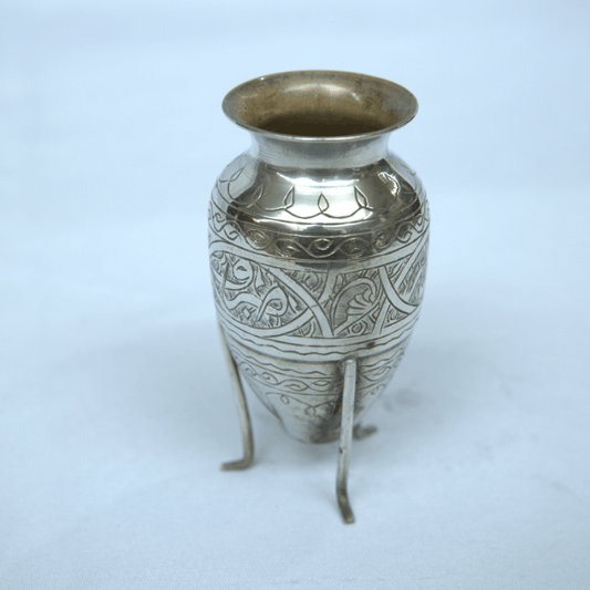 Miniature Jug Antique  Made Of Sterling Silver With Engravings for Home Design. - Ghatan Antique