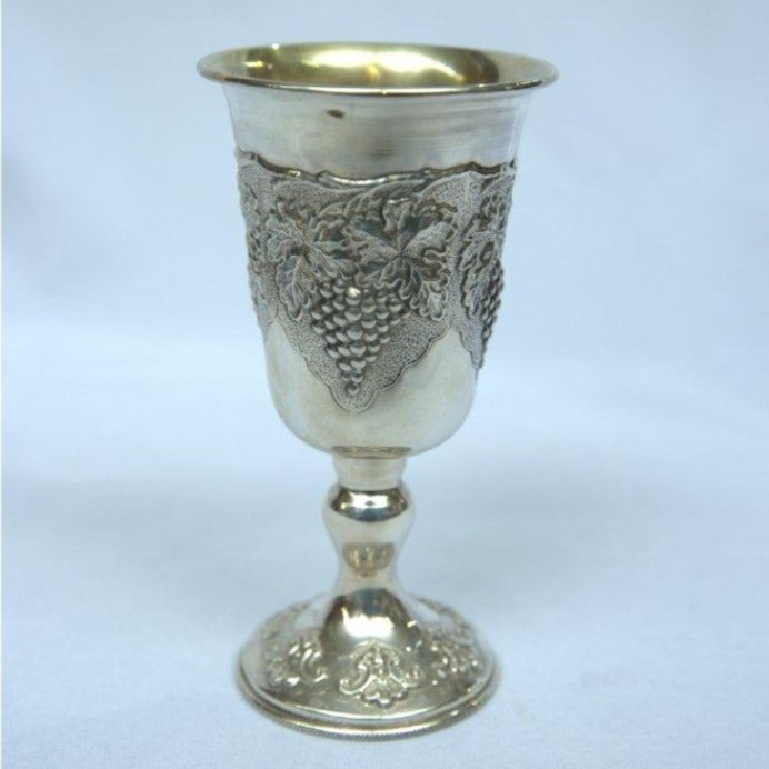 Perfect Kiddush Cup with Grape Design made S925. - Ghatan Antique