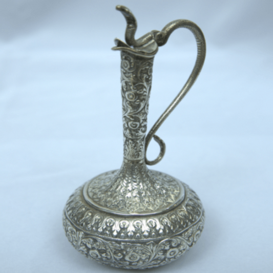 Rare pitcher Made of Sterling Silver With Engravings for Home Decor. - Ghatan Antique