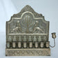 Special Antique Hanukia / Menorah Made of Brass By Bezalel Artist Israel Style Jewish Art. - Ghatan Antique