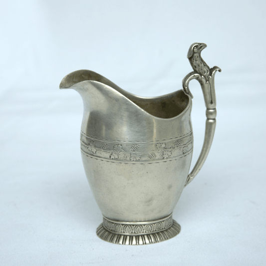 Unique Antique Jug Miniature made of Sterling Silver Poland Style With Engravings for Home Decor. - Ghatan Antique
