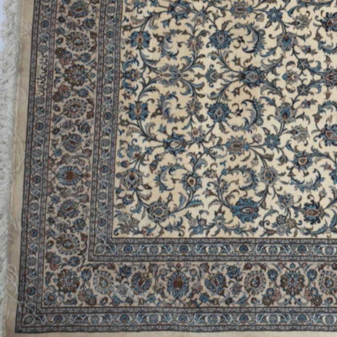 Vintage from the 20th Century - Unique Antique Persian Rug made of 100% Silk and Signet BY Handmade Aghbalian. - Ghatan Antique